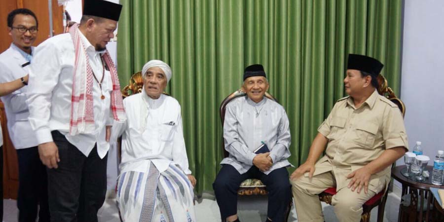 la nyalla mattaliti bersama amin rais dan prabowo subianto