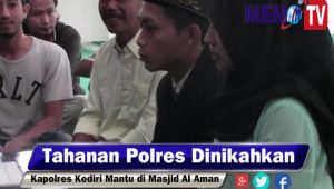 Polres Kediri Mantu – Tahanan Polisi Dinikahkan, Mawar Senyum Sumringah