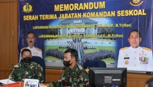 Memorandum Dibaca Jelang Serah Terima Jabatan DanSeskoal