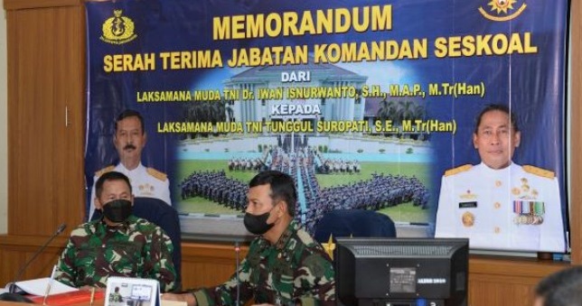 Memorandum Dibaca Jelang Serah Terima Jabatan DanSeskoal