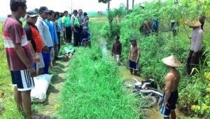 Nyungsep di Parit, Tertindih Motor serta Karung, Petani Itu Mati