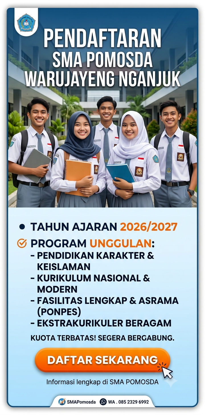Pendaftaran Siswa baru SMA Pomosda Warujayeng Nganjuk