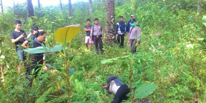 Mayat Wanita Diduga PSK Tergeletak di Kebun Singkong
