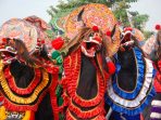 Seribu Barong dalam Puncak Pekan Budaya dan pariwisata 2017 di Simpang Lima Kediri