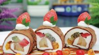 Dessert Simpel Fruit Sushi Roll, Pakai Tepung Premix Sesuai Takaran