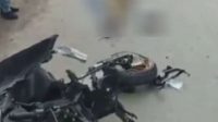 Kecelakaan Maut Dua Sepeda Motor, Satu Motor Terbakar, Korban Tewas