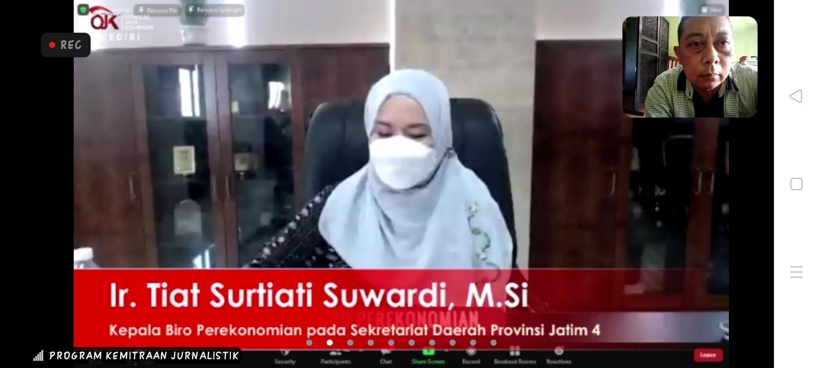 Kepala Biro Perekomian Pemprov Jawa Timur, Ir.Tiat Surtiati Suwardi, M.Si