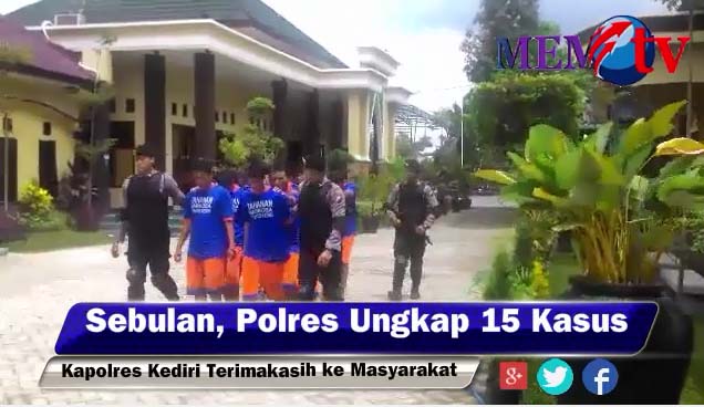 Polres Kediri sebulan ungkap 15 kasus